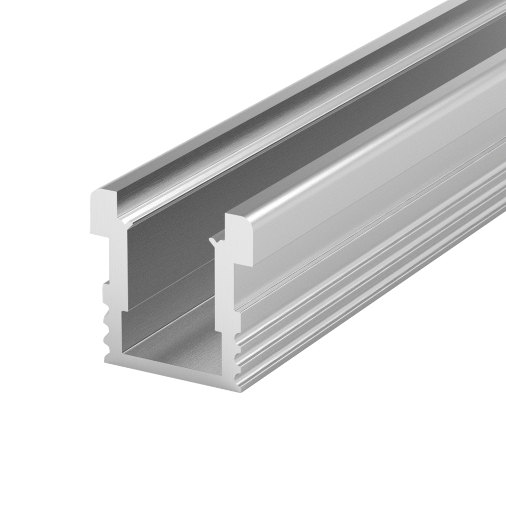 Aluminum profile PEP 24-1, for the construction of narrow and solid light lines in the outdoor area, 2m long | anodised silver