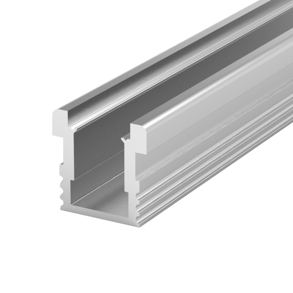 Aluprofil PEP 24-1, für den Bau schmaler und massiver Lichtlinien im Außenbereich, 2m lang | silber eloxiert