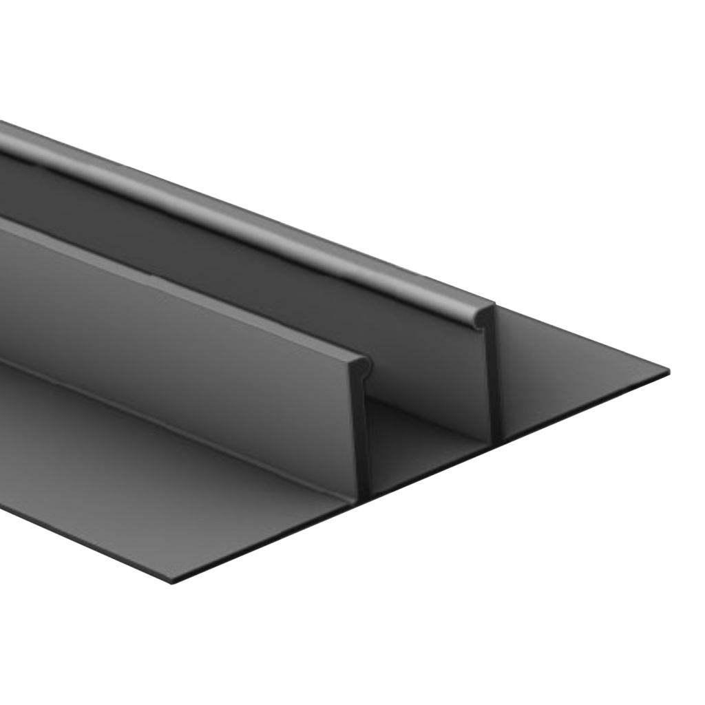 Aluminum double wing profile PEP 17-1, can be used as a tile profile, 2m long | anodised silver