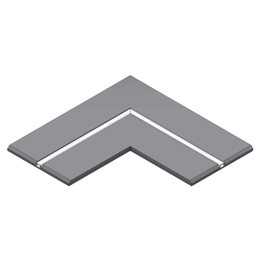 Paneel-Ecke mit integr. Alu-Profilen, 12,5mm Gips | DL Direktes Licht