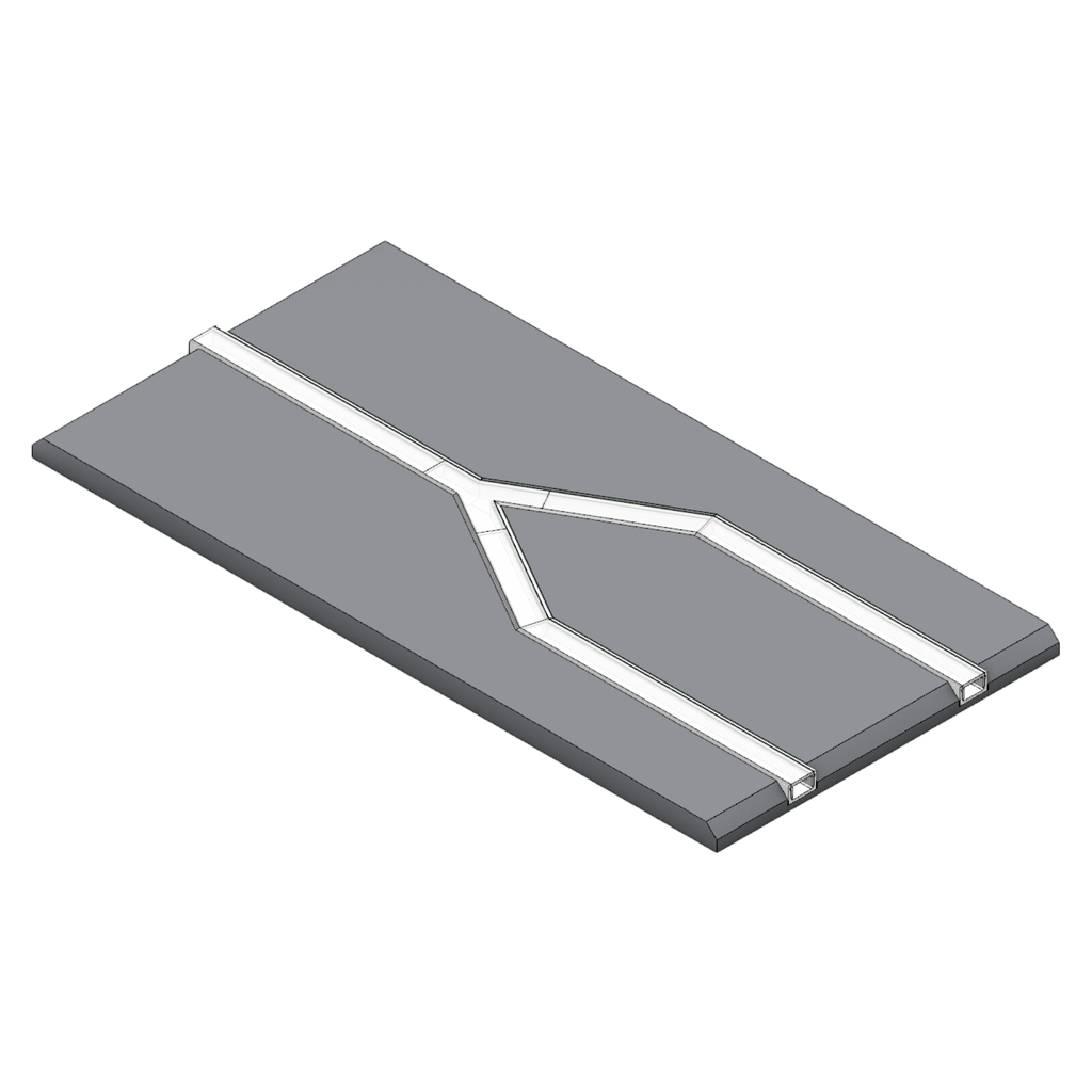 Y-panel with integrated aluminum profiles, 12.5mm plaster | DL Direct light