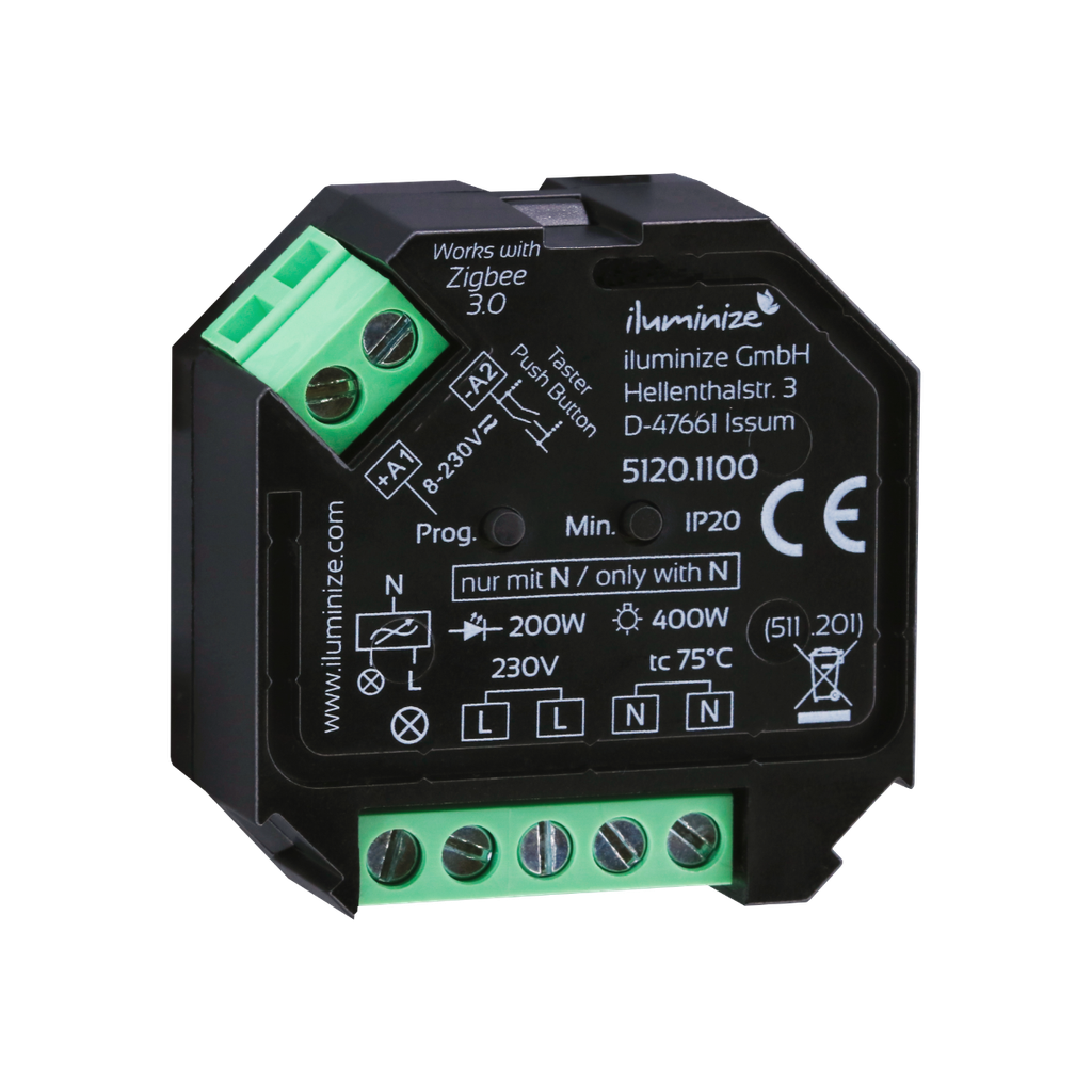 Aktor 230V mit Anschluss für Taster | Zigbee-kompatibel