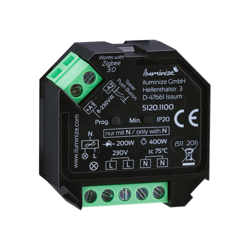 Actuator 230V with connection for push-button | Zigbee-compatible