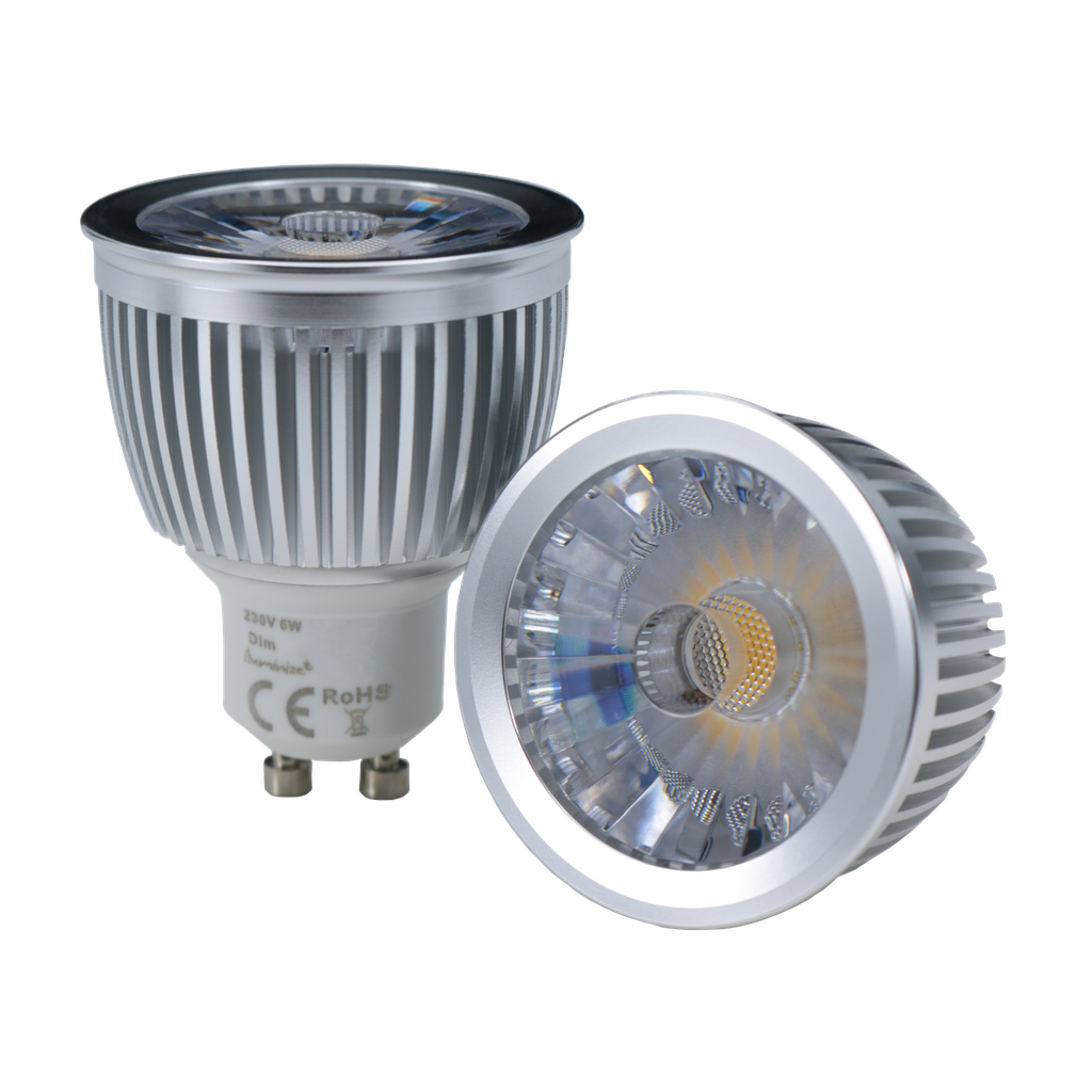 GU10 LED-Spot 230V, 6W dimmbar, treiberlos | silber