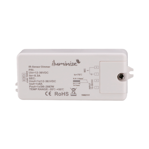 LED dimmer mini with hand sensor, for LED light strips and spots with constant voltage, 12V-36V
