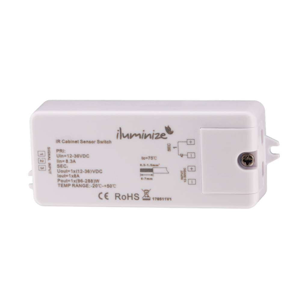 LED-Schalter Mini mit Türsensor, für LED-Lichtbänder und Spots mit konstanter Spannung, 12V-36V
