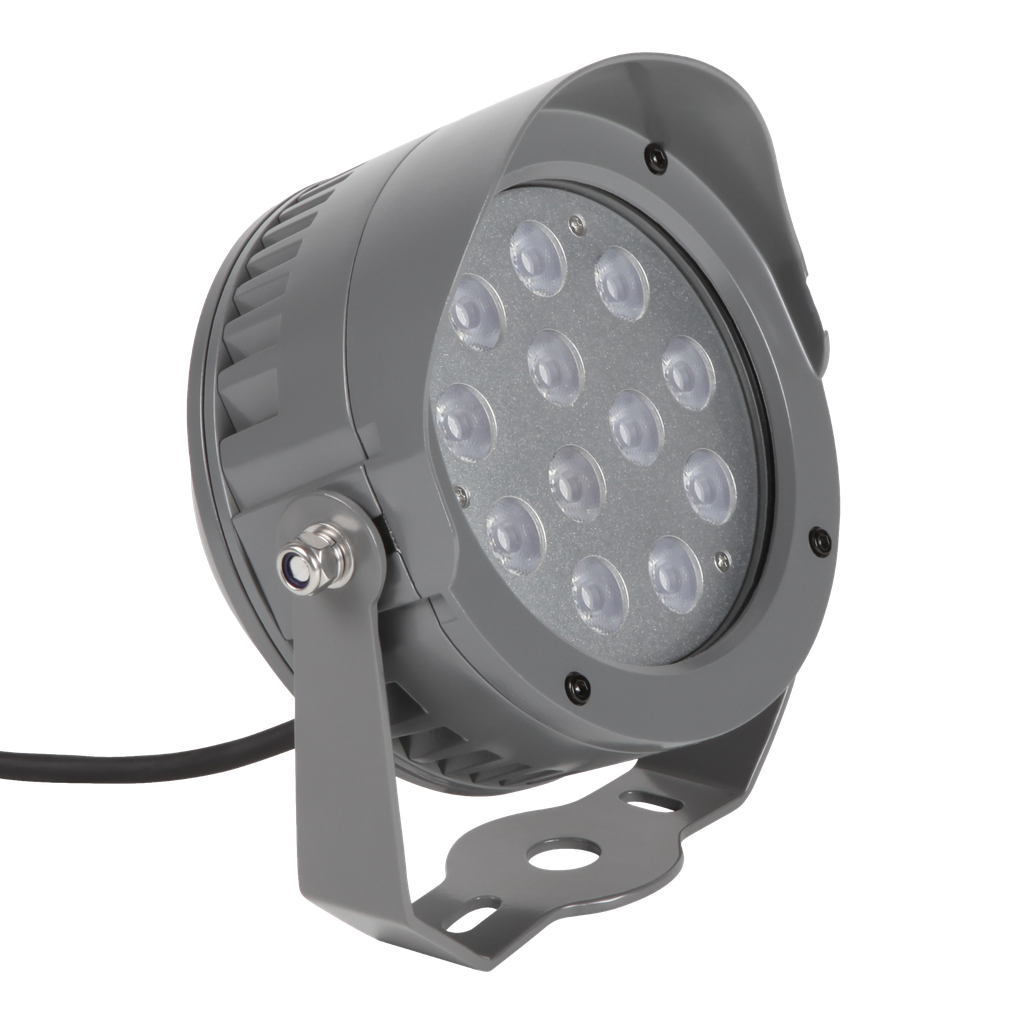 Außenstrahler RGB SPOT LIGHT TRILED, 25°, 12x 2 Watt, 36W, 24V (common cathode), IP65 | Grau