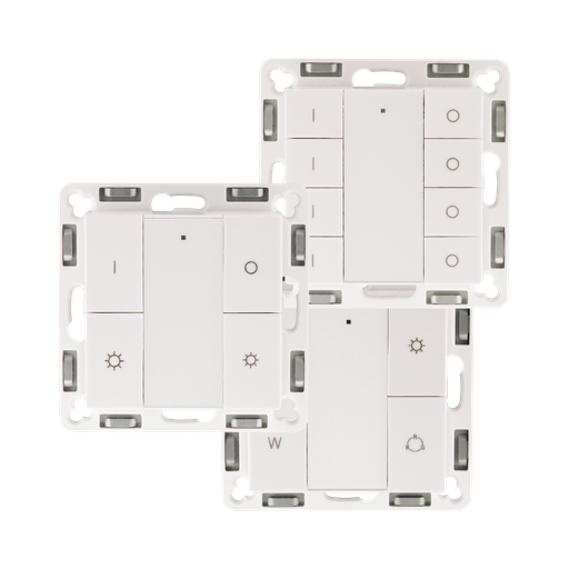 Wall dimmer, Zigbee compatible, with switches - Plastic frame | Cream white