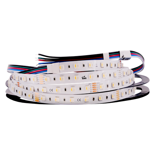 LED-Lichtband Color & White, 24V, 4.8W/m, 12mm/14mm (bei IP67) breit - RGBW (4in1)