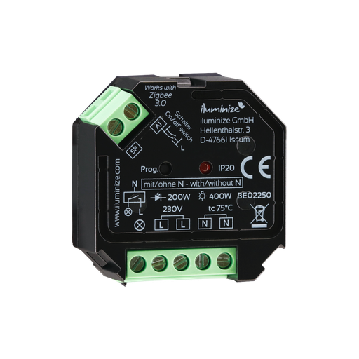 Actuator 230V with connection for light switch / changeover switch | Zigbee-compatible