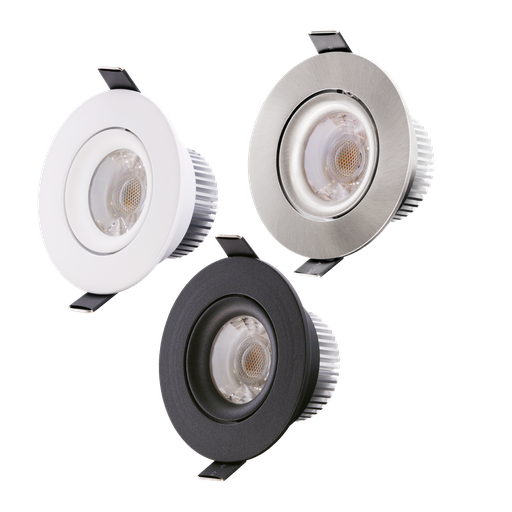 LED downlight Helios Swing 7W, 230V, white tone switchable, dimmable with trailing edge - sunlike CRI 97