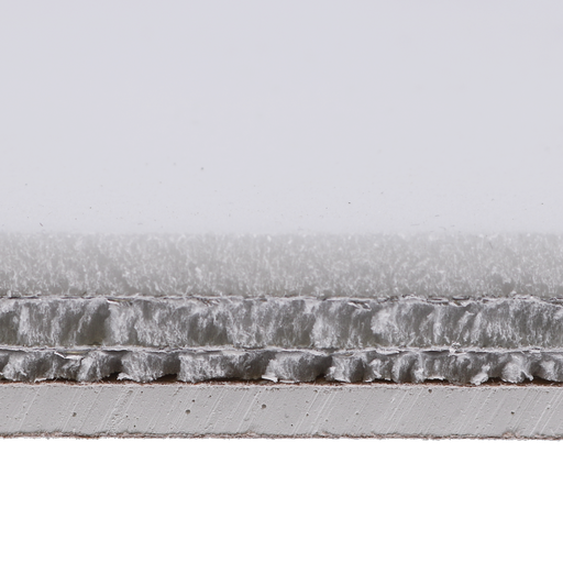 Montageplatte stellar, schwer entflammbar, 22mm Stärke, stromleitend max. 150W I Weiß