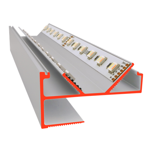 LED-Profil VTL Twin für Vouten, max. 2 Lichtbänder bis 12mm/18mm Breite, Aufnahme für 12,5mm Gipsplatten