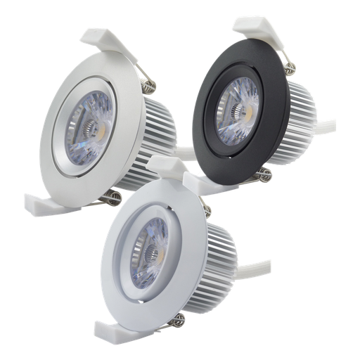 LED-Spot HV Mini 230V, 6W dimmbar per Phasen-Ab-schnitt, schwenkbar