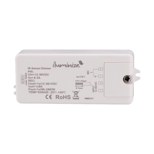 LED dimmer mini with hand sensor, for LED light strips and spots with constant voltage, 12V-36V